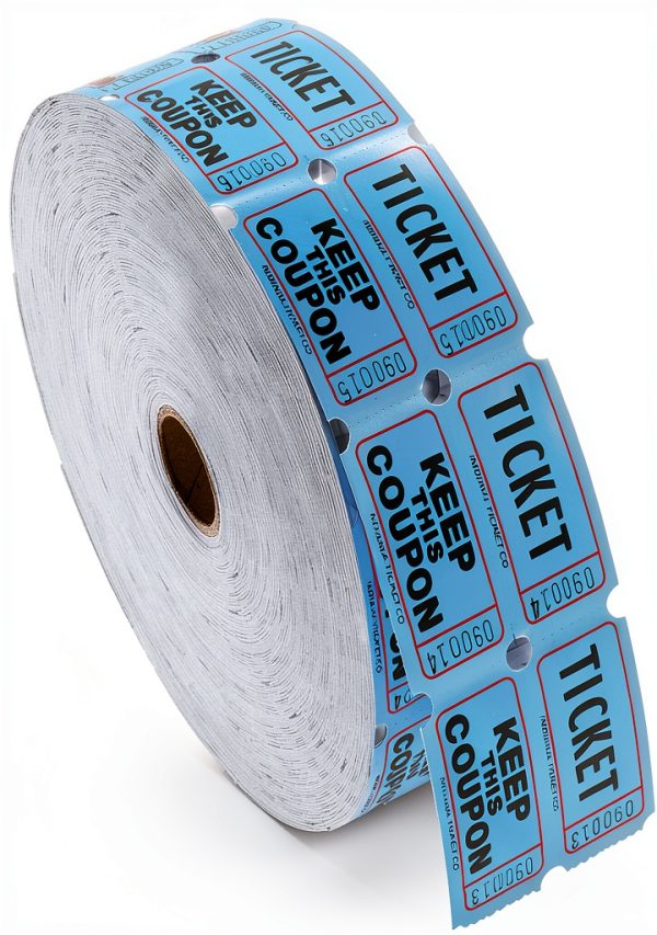 Lancaster Bingo Multicolored Raffle Ticket Roll-3