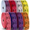 Lancaster Bingo Multicolored Raffle Ticket Roll-0