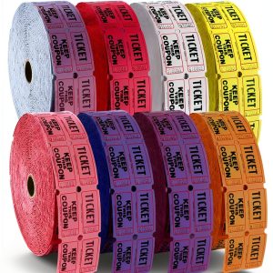 Lancaster Bingo Multicolored Raffle Ticket Roll-0