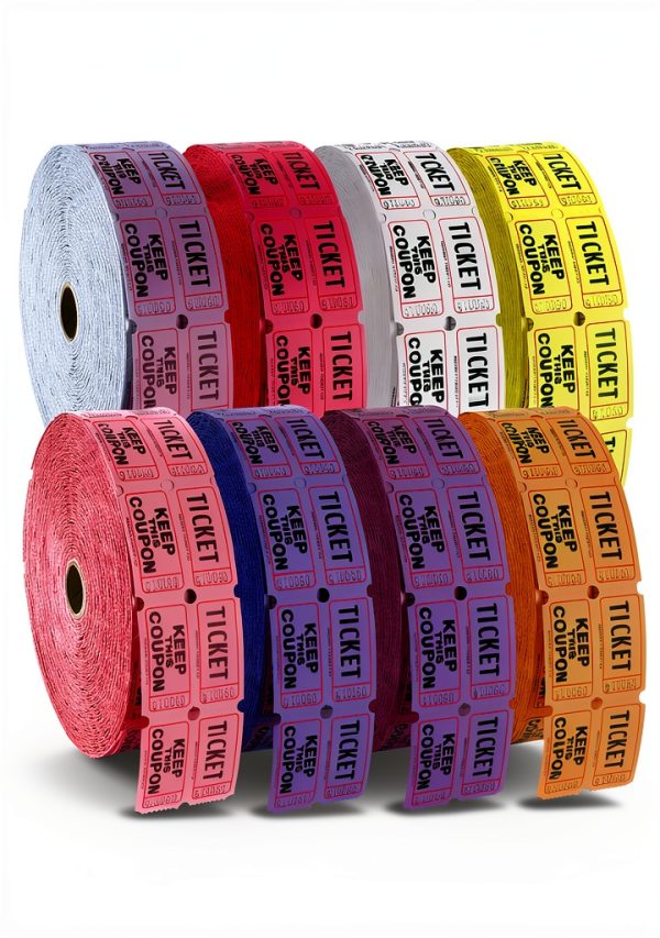 Lancaster Bingo Multicolored Raffle Ticket Roll-0
