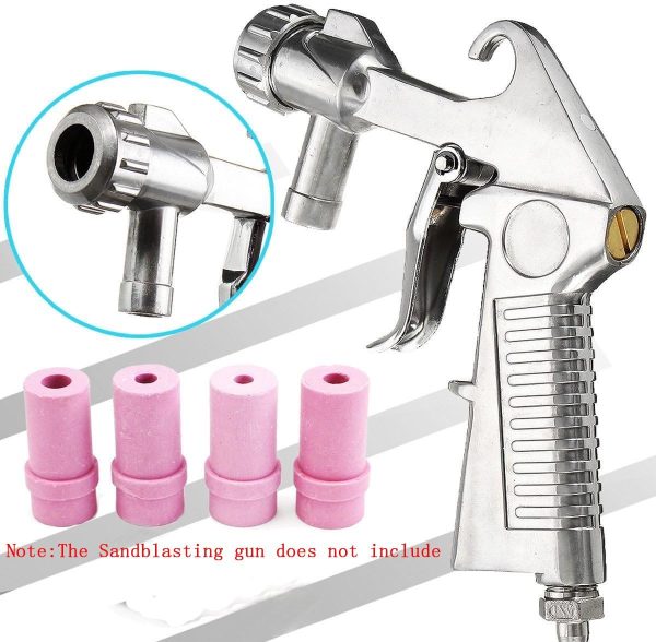 Jewboer Ceramic Sandblaster Nozzle Tips 4-5-6-7mm Pack of 4-6