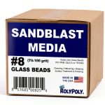 Sandblasting Media Glass Beads #8 Medium 70-80 Grit 10lb Roly Poly-0