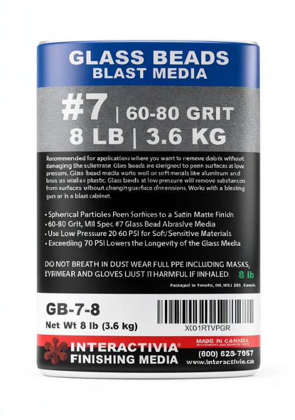 Glass Beads 8 lb 60 80 Mesh Sand Blasting Media by Interactivia-5