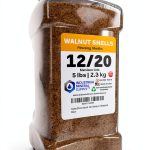 Premium Ground Walnut Shell Media Grit Size 12/20-5 lbs/2.3 kg - Medium Grit Walnut Shells for Tumbling, Blasting or Vibratory Use-0