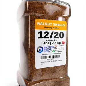 Premium Ground Walnut Shell Media Grit Size 12/20-5 lbs/2.3 kg - Medium Grit Walnut Shells for Tumbling, Blasting or Vibratory Use-0