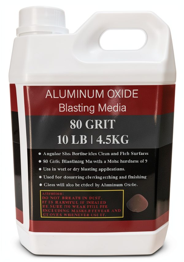 Aluminum Oxide - 10 LBS - Medium to Fine Sand Blasting Abrasive Media for Blasting Cabinet or Blasting Guns. #80 GRIT-0