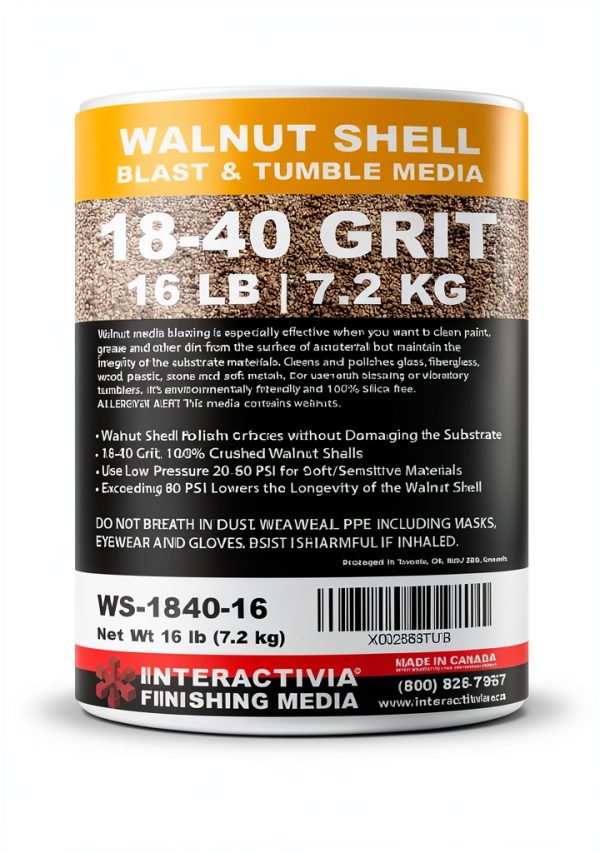 16 lbs or 7.2 kg Ground Walnut Shell Media 18-40 Grit - Fine Walnut Shells for Tumbling, Vibratory Or Blasting-5