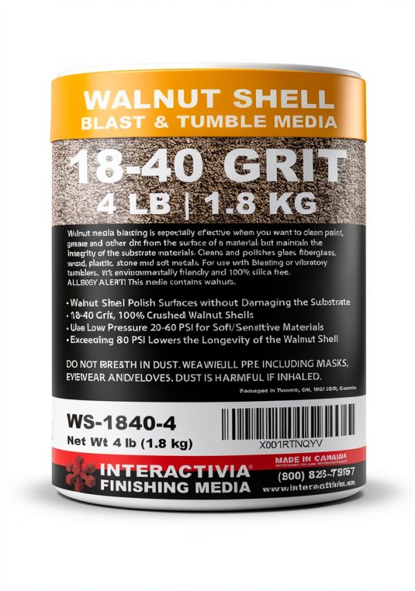4 lbs Ground Walnut Shell Media 18-40 Grit for Tumbling Blasting-5