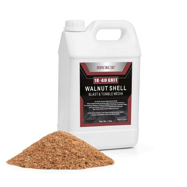 5 lbs 18/40 Grit Ground Walnut Shells for Tumbling Blasting Polishing-0