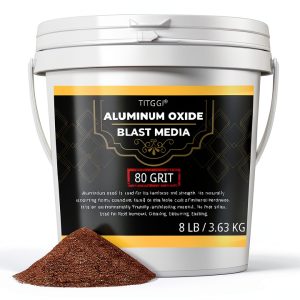 80 Grit Aluminum Oxide Blast Media 8 LBS by TITGGI - Long-Lasting Sand-0