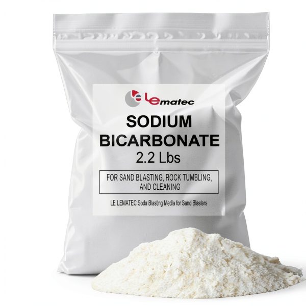 LEMATEC Soda Blasting Media - Technical Sodium Bicarbonate 2.2lb Kit-0